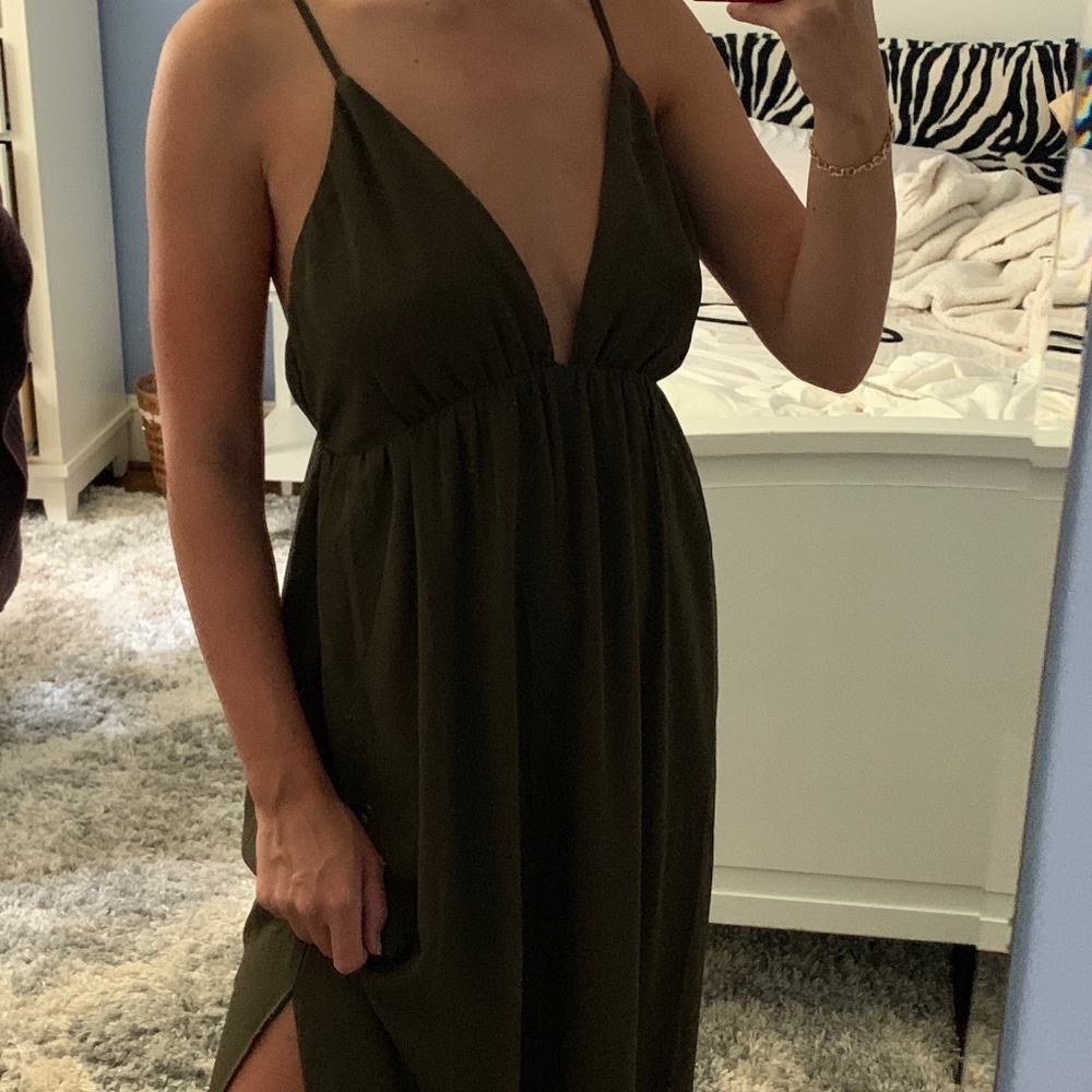 Tobi Olive Maxi Dress